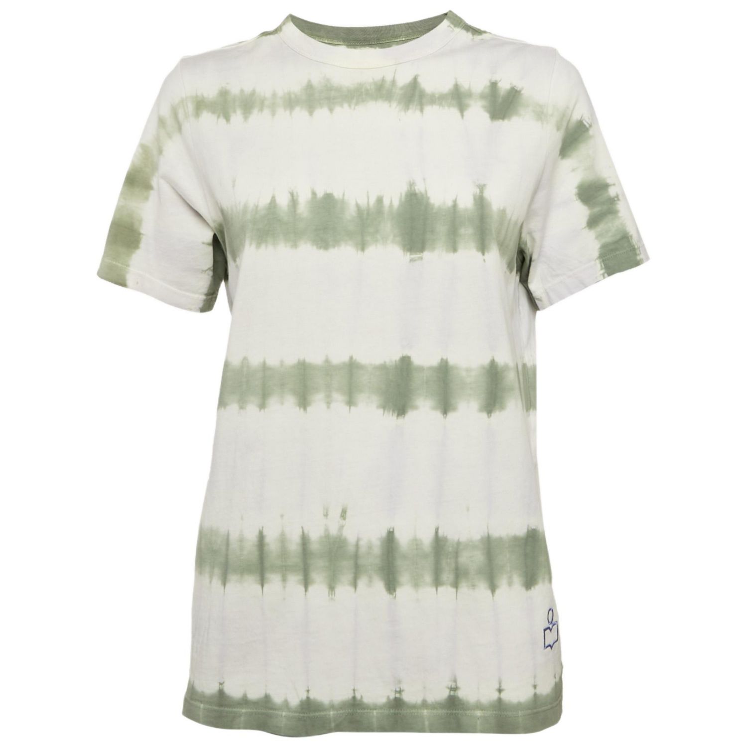 Women's Etoile White/green Tie-Dye Cotton Dena T-Shirt