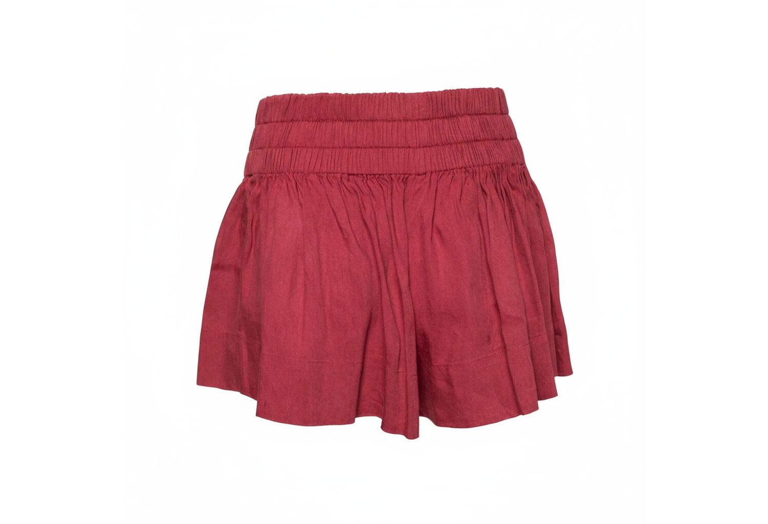 Women's Etoile Red Linen Blend Shorts