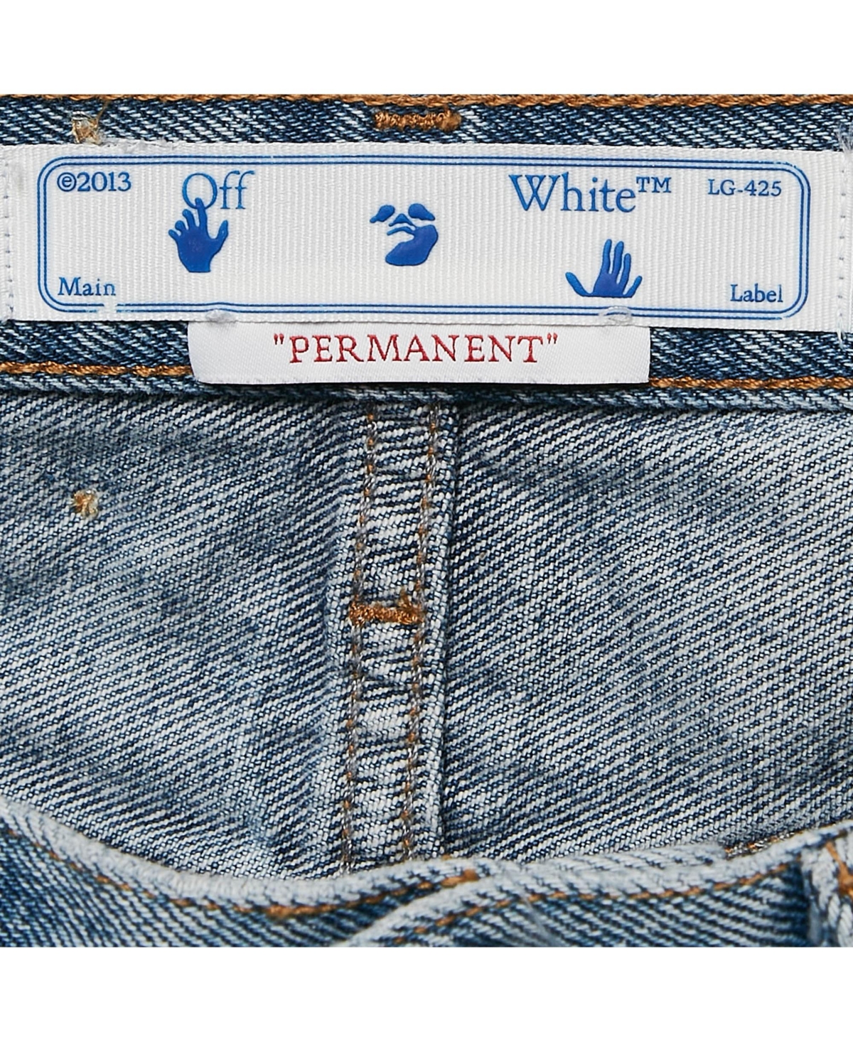 Pre-Owned Off-White Women's Blue Denim Raw Edge Shorts