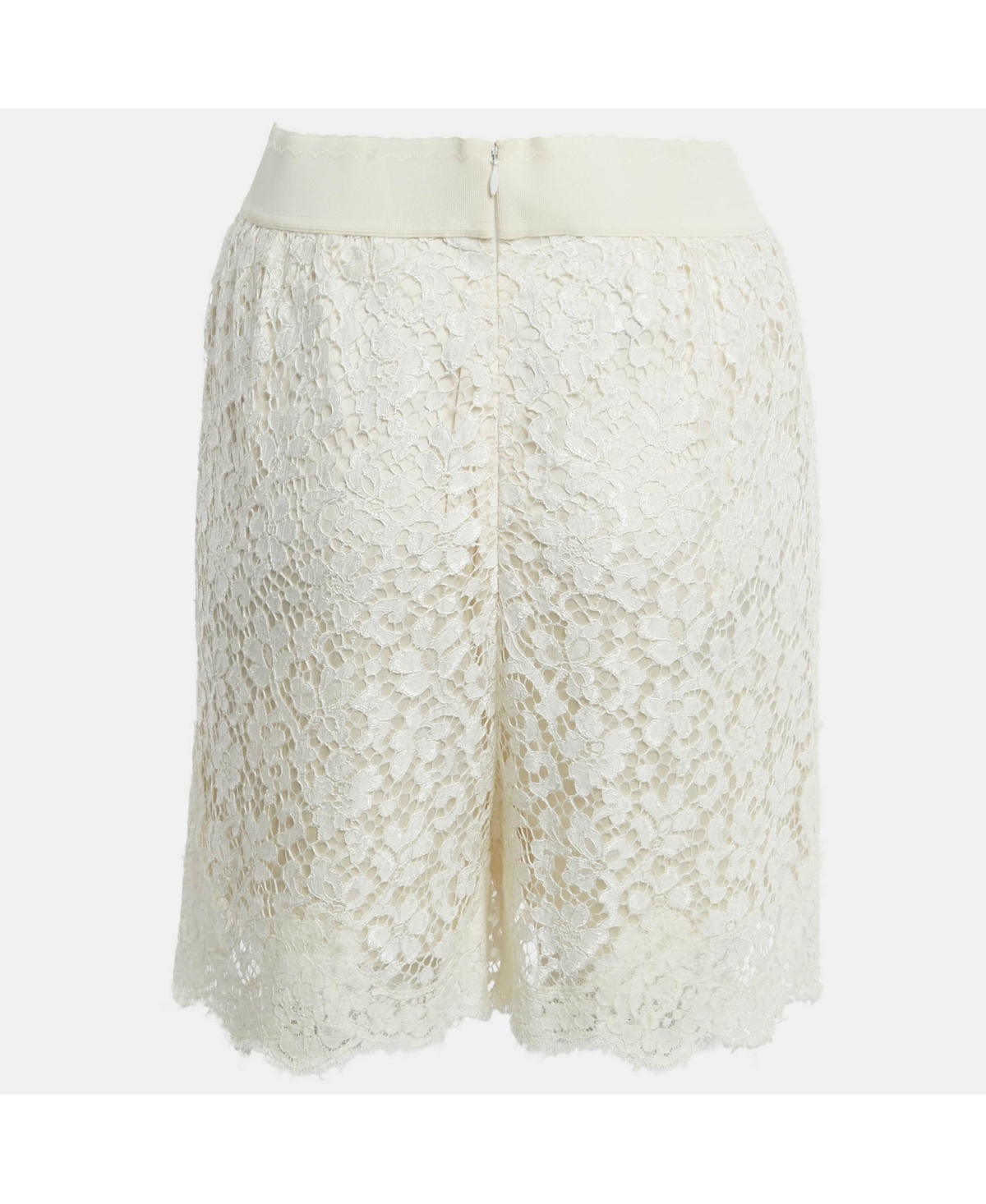 Pre-Owned Dolce & Gabbana Women's White Lace Shorts