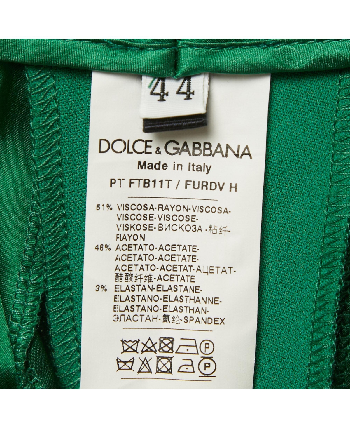 Pre-Owned Dolce & Gabbana Women's Green Crepe Pleated Shorts