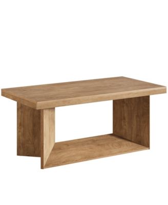 Dining Table for 4-6, Farmhouse Kitchen Table with Heavy Duty Pedestal, Rectangular Wooden Dinner Furniture