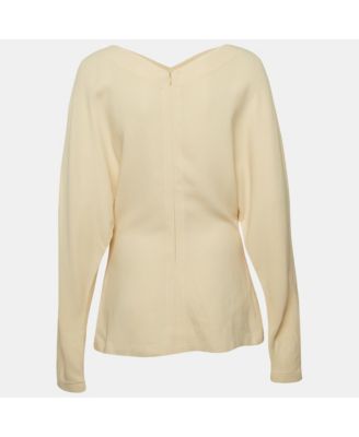 Women's Cream Crepe Dolman Sleeve Top