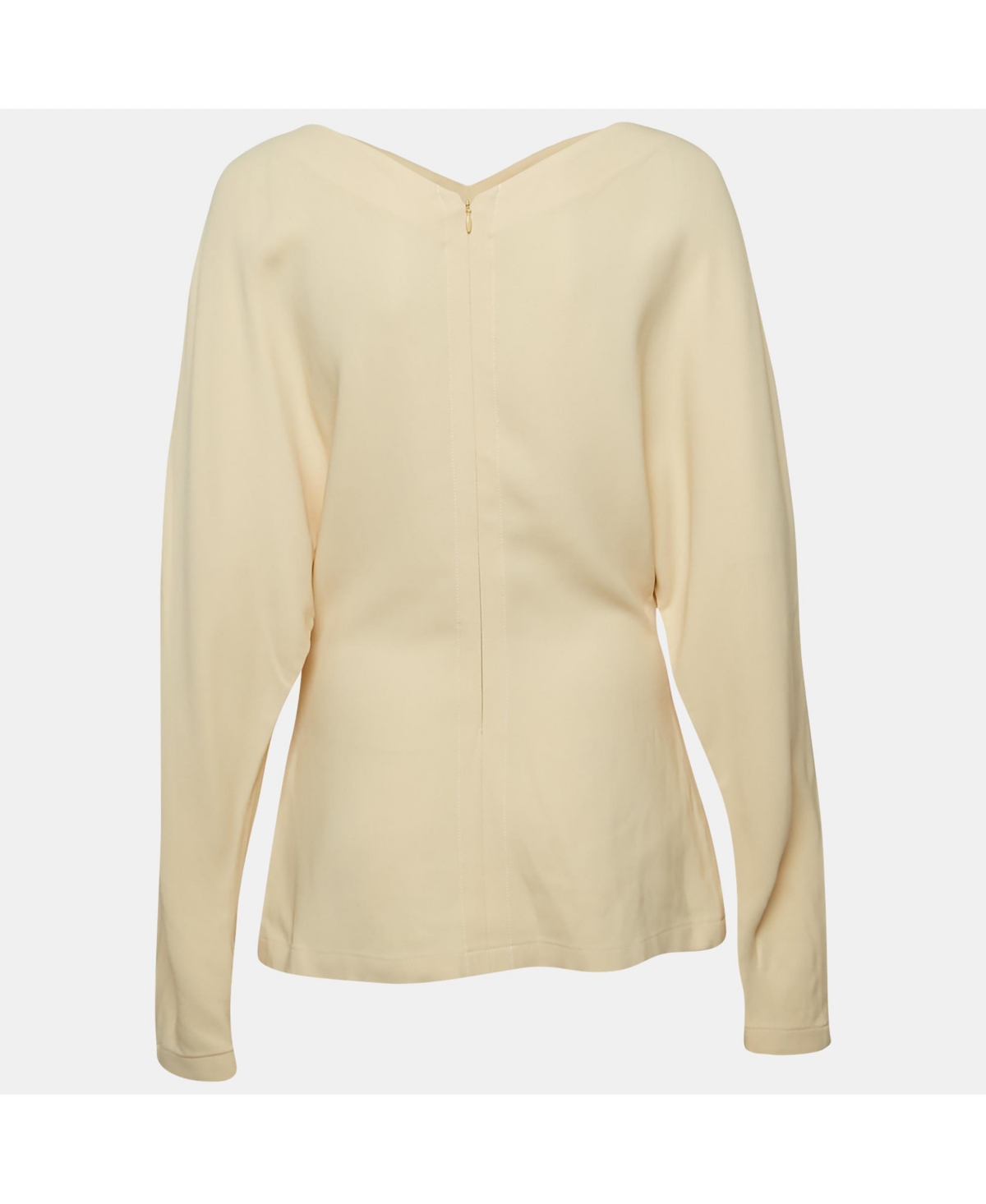 Pre-Owned Stella Mccartney Women's Cream Crepe Dolman Sleeve Top
