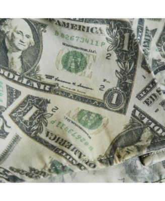 Women's Green Usd Print Cotton Blend Oversized Shirt