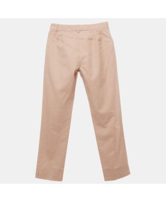 Women's Pink Gabardine Skinny Trousers