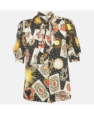 Women's Printed Silk Blouse