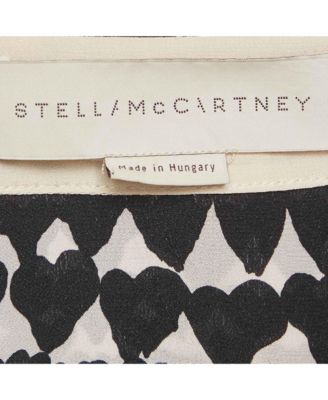 Women's Monochrome Heart Print Silk Full Sleeves Blouse