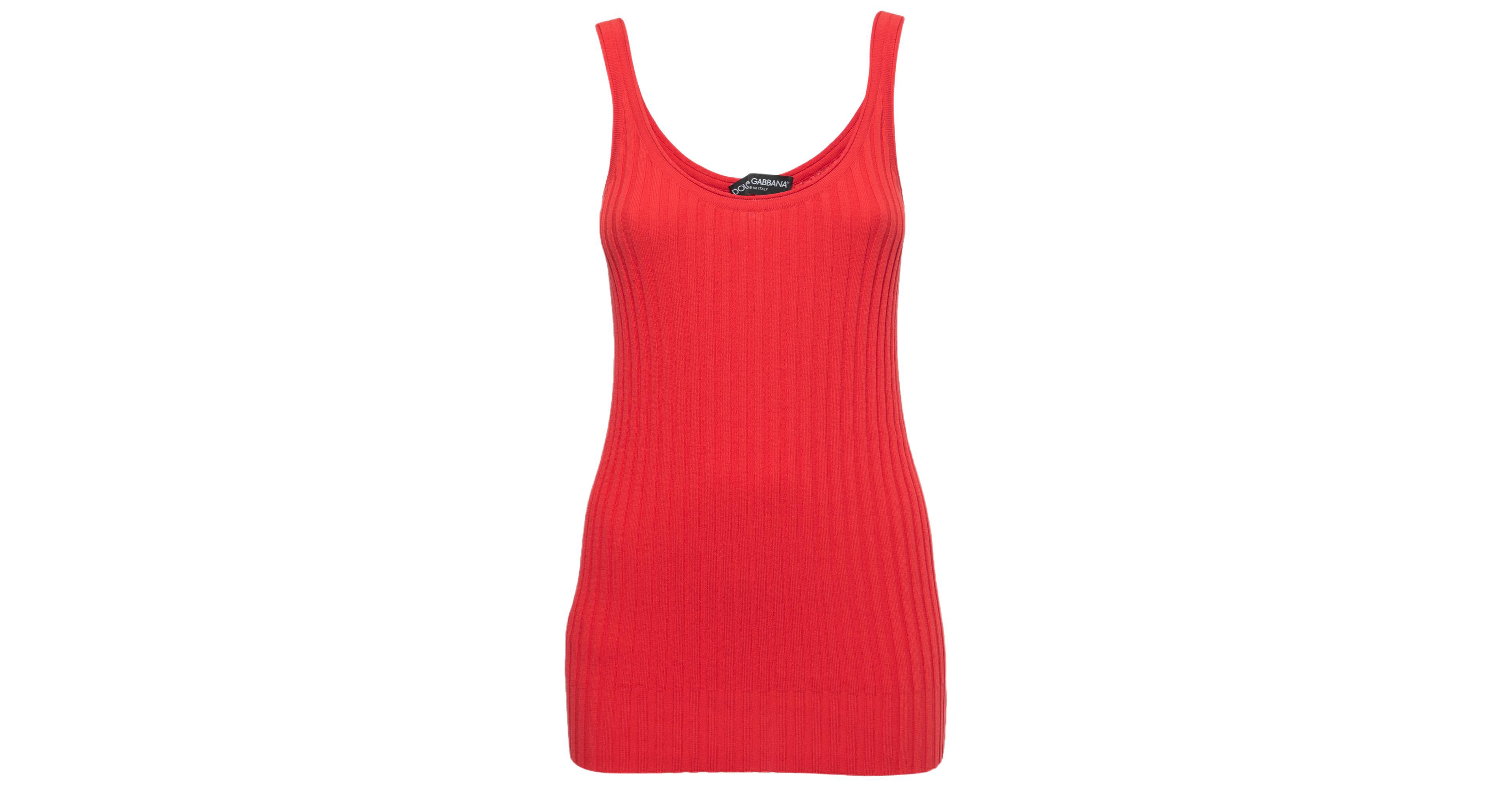 Pre-Owned Dolce & Gabbana Women's Cotton Rib Knit Tank Top