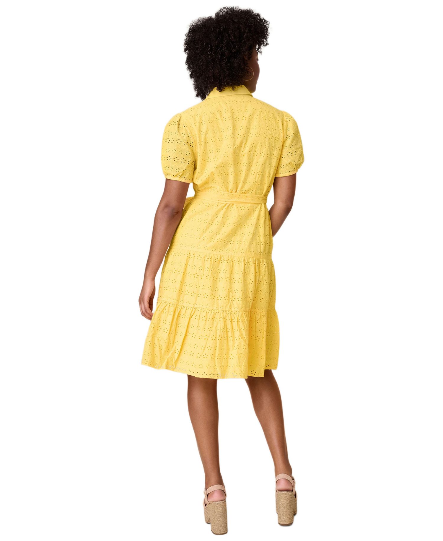 Women's Cotton Eyelet Short Sleeve Augusta Dress