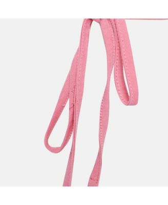 Women's Pink Cotton Knit Underwired Lace-Up Baci Crop Top