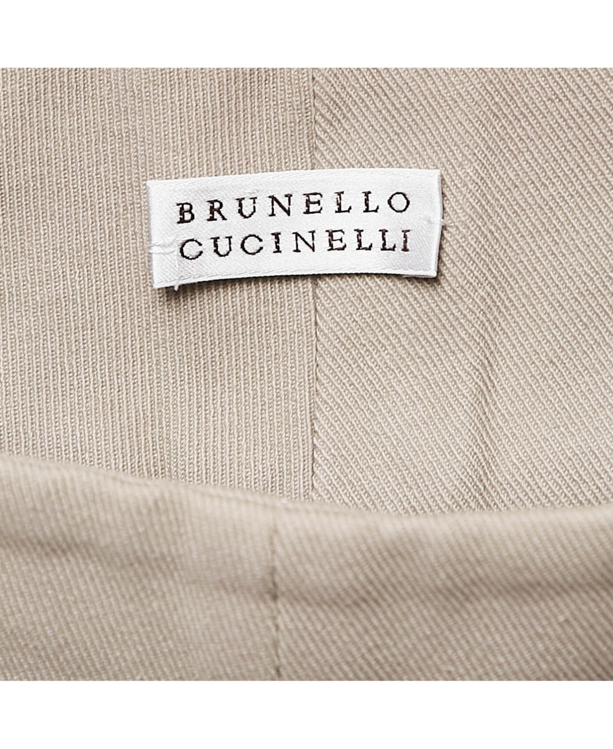 Pre-Owned Brunello Cucinelli Women's Beige Stretch Gabardine Trousers