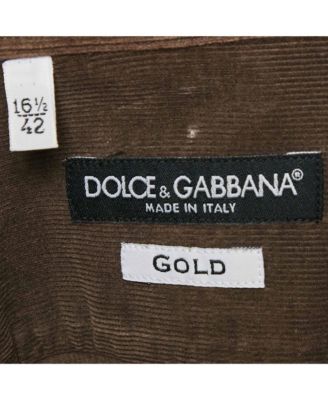 Men's Brown Corduroy Gold Shirt