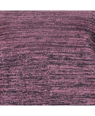 Women's Purple Patterned Cotton Knit Sweater