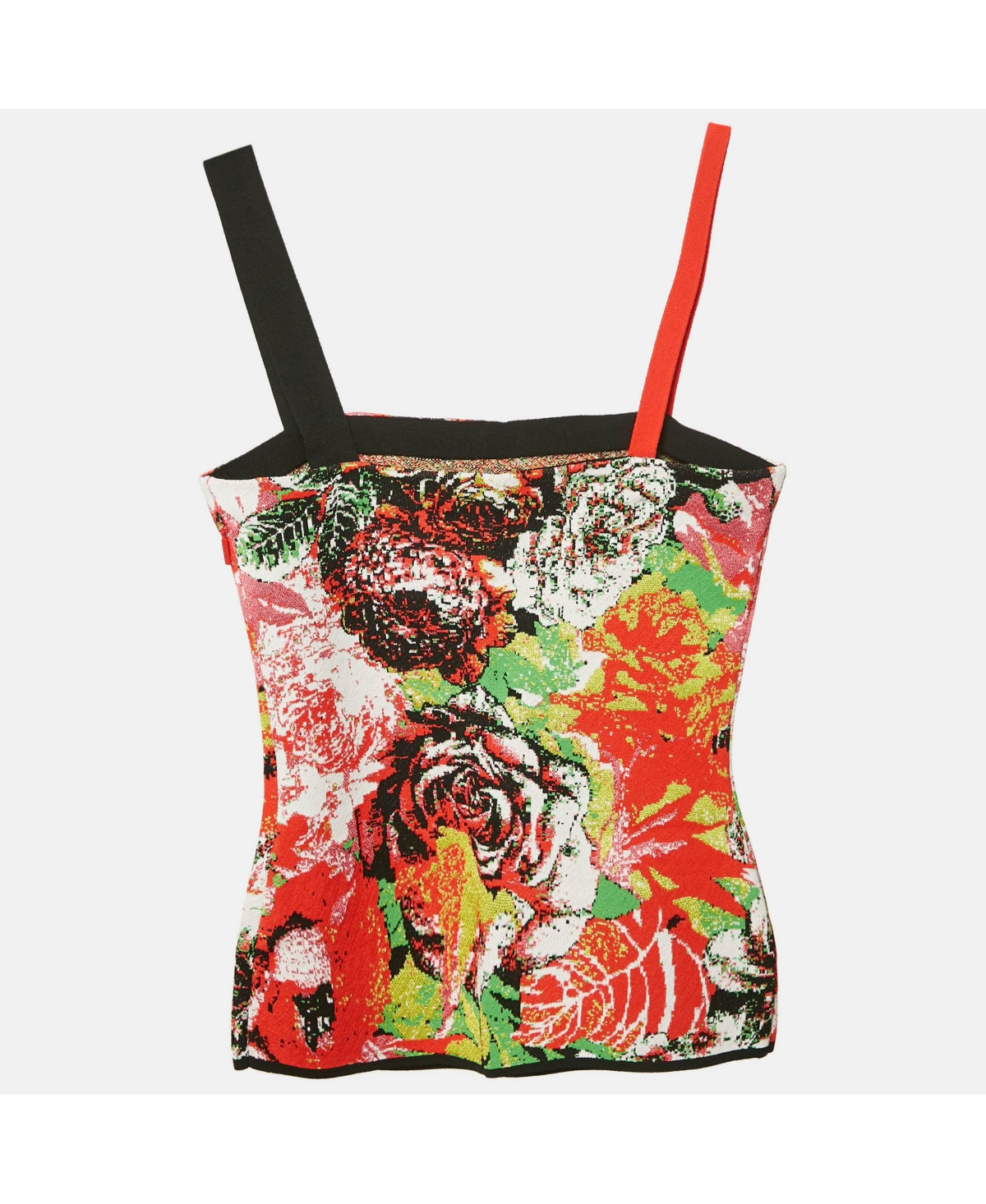 Pre-Owned Versace Women's Multicolor Jacquard Knit Sleeveless Top