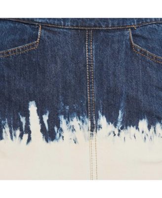 Women's Etoile Blue Tie-Dye Denim Skirt