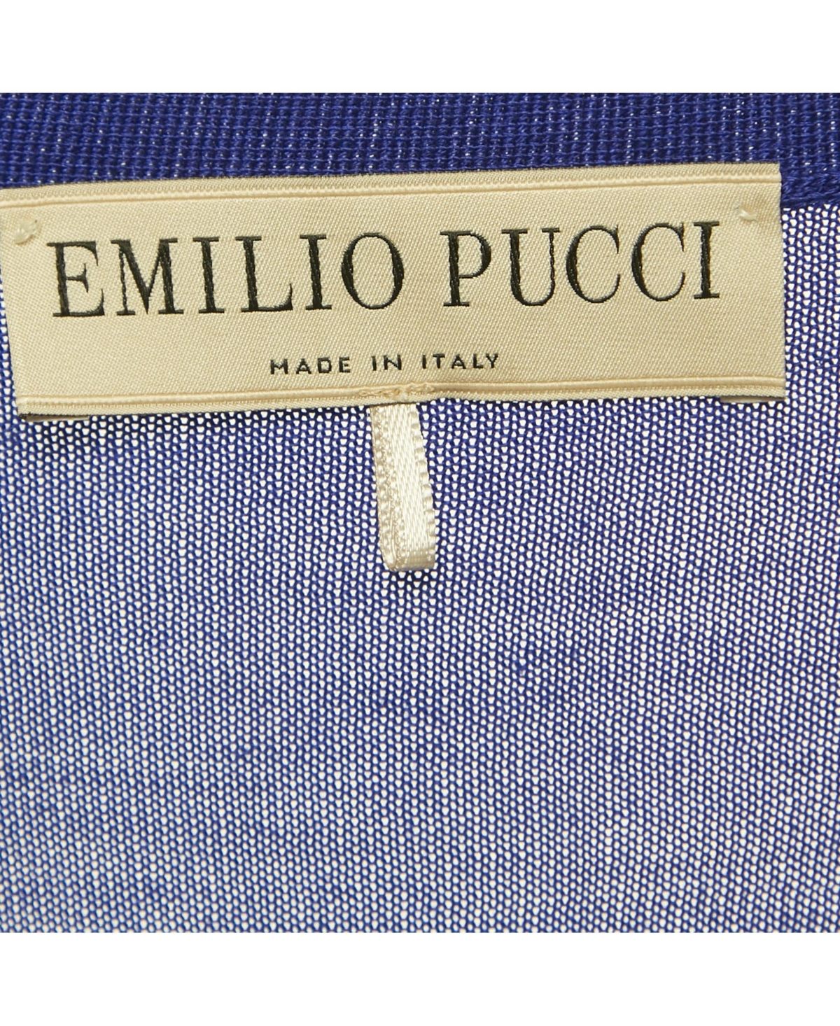 Pre-Owned Emilio Pucci Women's Blue Lace Trim Knit Cardigan