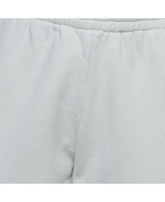 Women's White Print Cotton Drawstring Straight Leg Pants