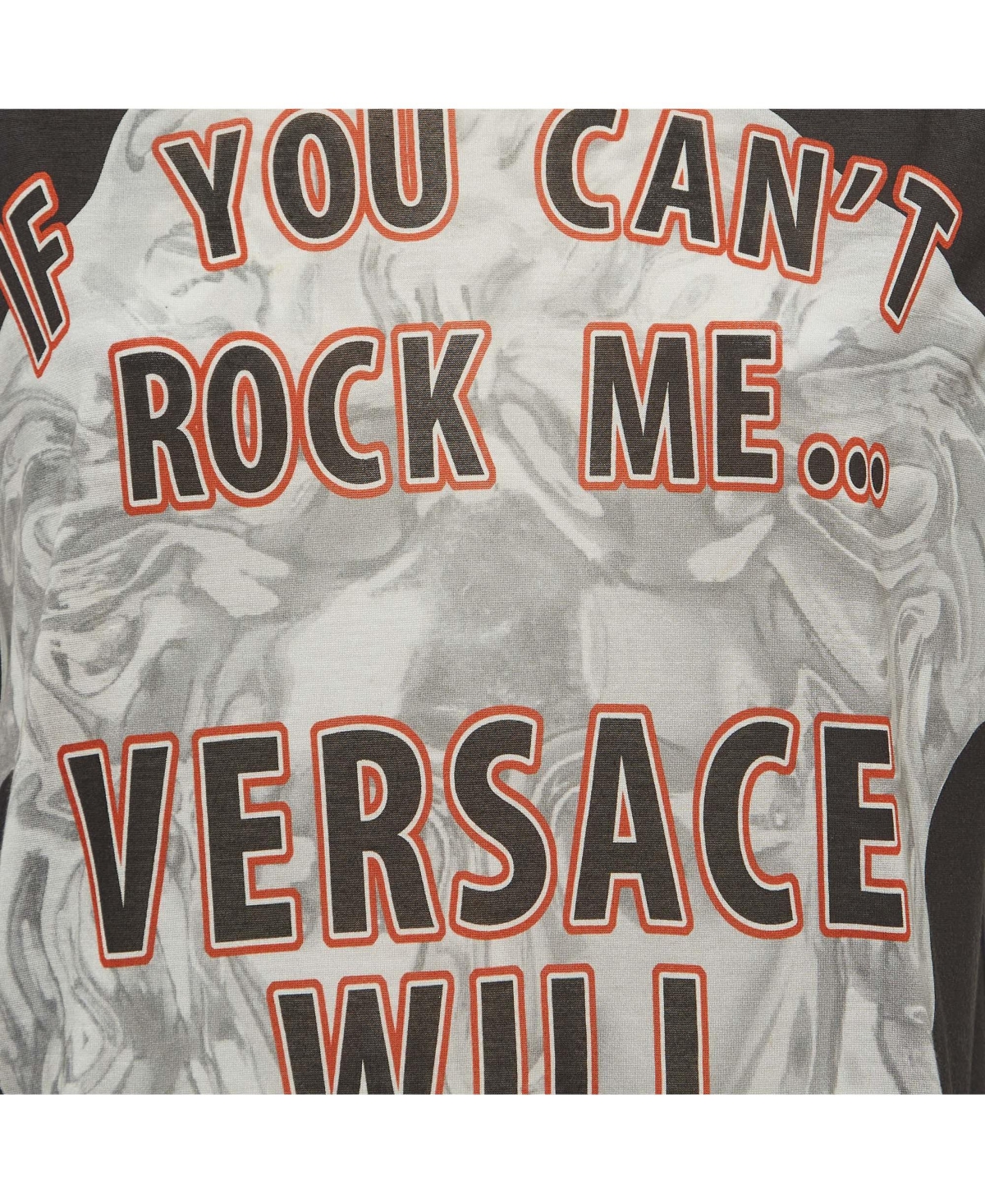 Pre-Owned Versace Women's Black Printed Jersey Loose Fit Tank Top