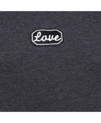 Women's Grey Applique Cotton T-Shirt