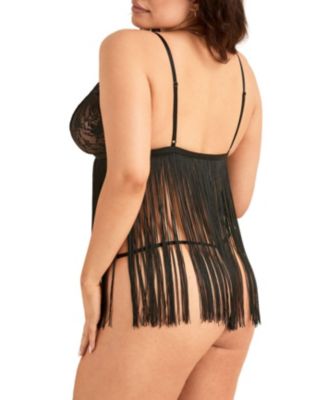 Plus Size Charizma Babydoll & G-String Set Lingerie