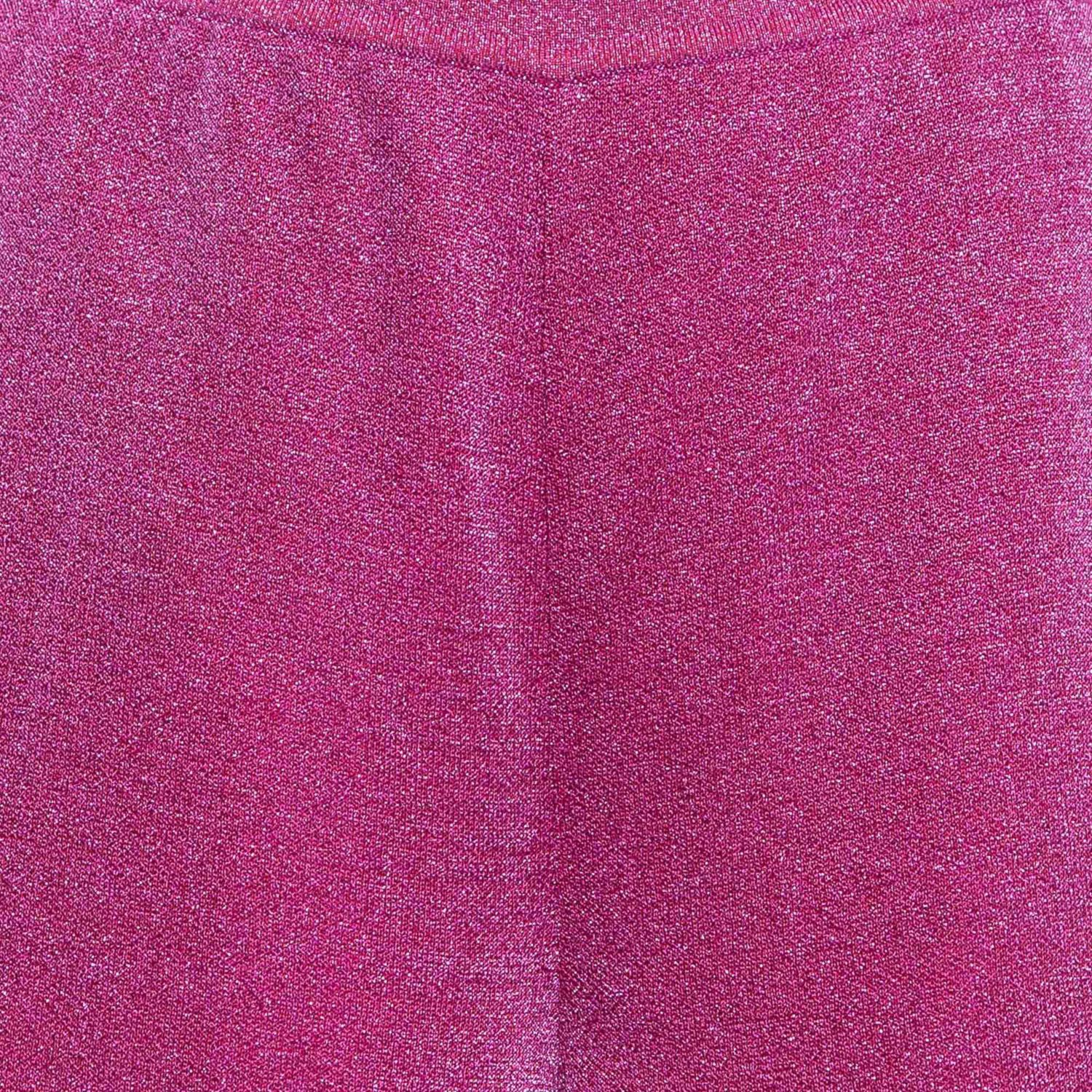 Women's Pink Lurex Knit Palazzo Pants