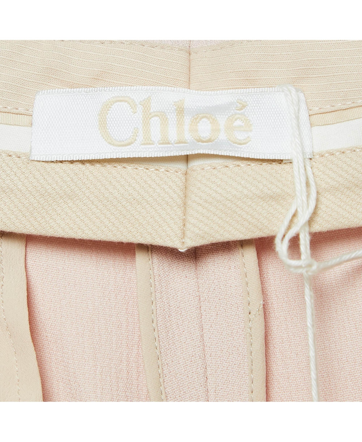 Pre-Owned Chloe Women's Pink Crepe Regular Trousers