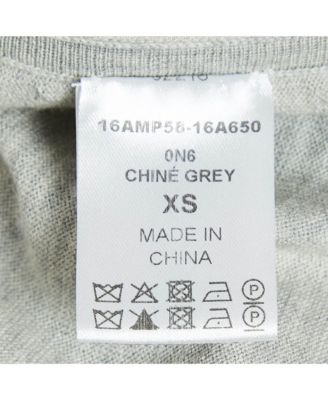 Women's Grey Wavy Embroidered Silk And Jersey Top