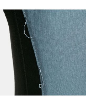 Women's Blue/black Denim And Cotton Skinny Jeans