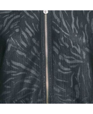 Men's Black Mesh Zip-Up Jacket