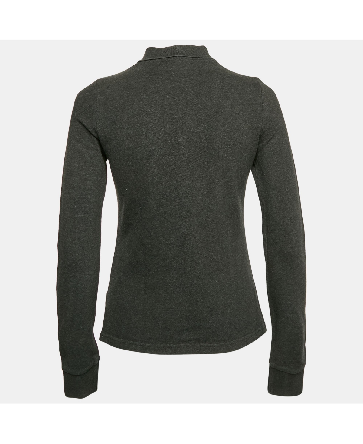 Pre-Owned Burberry Women's Grey Cotton Long Sleeve Polo T-Shirt