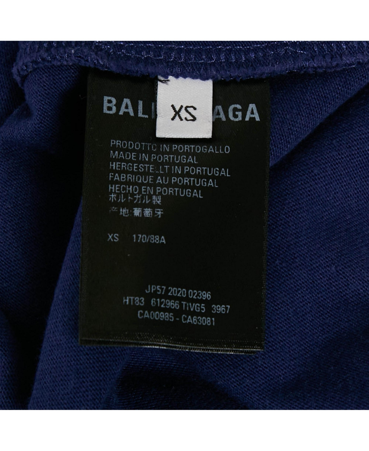 Pre-Owned Balenciaga Men's Unisex Blue Logo Print Jersey T-Shirt