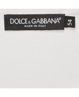 Men's White Cotton Jersey Crewneck T-Shirt