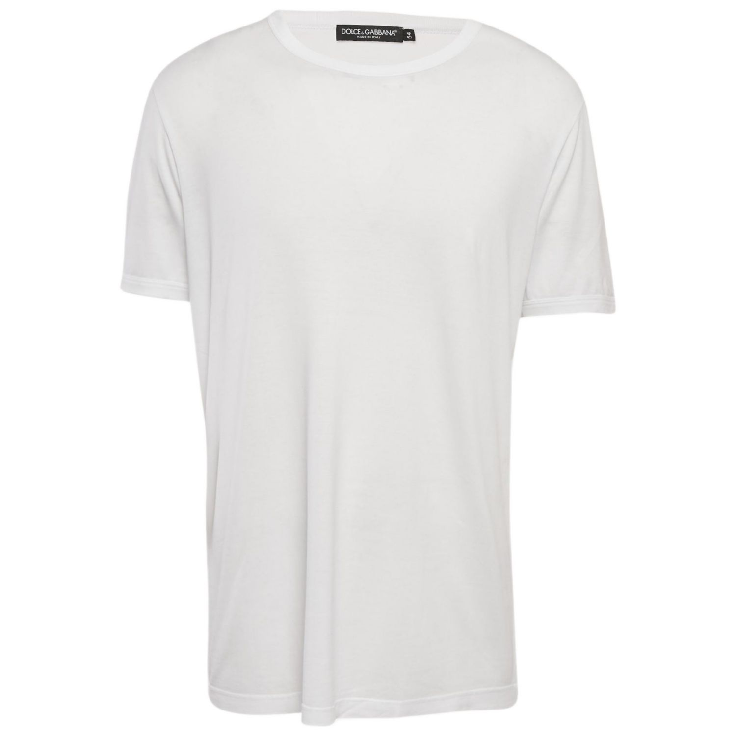 Men's White Jersey Crewneck T-Shirt