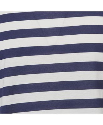 Men's Blue/white Striped Jersey Sleeveless T-Shirt