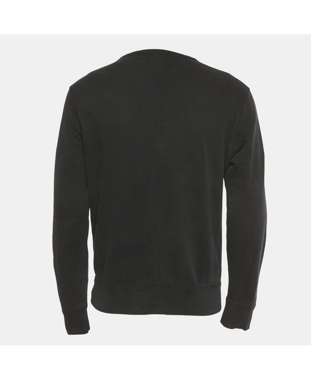 Pre-Owned Alexander Mcqueen Women's Black Embroidered Cotton Crewneck Sweatshirt