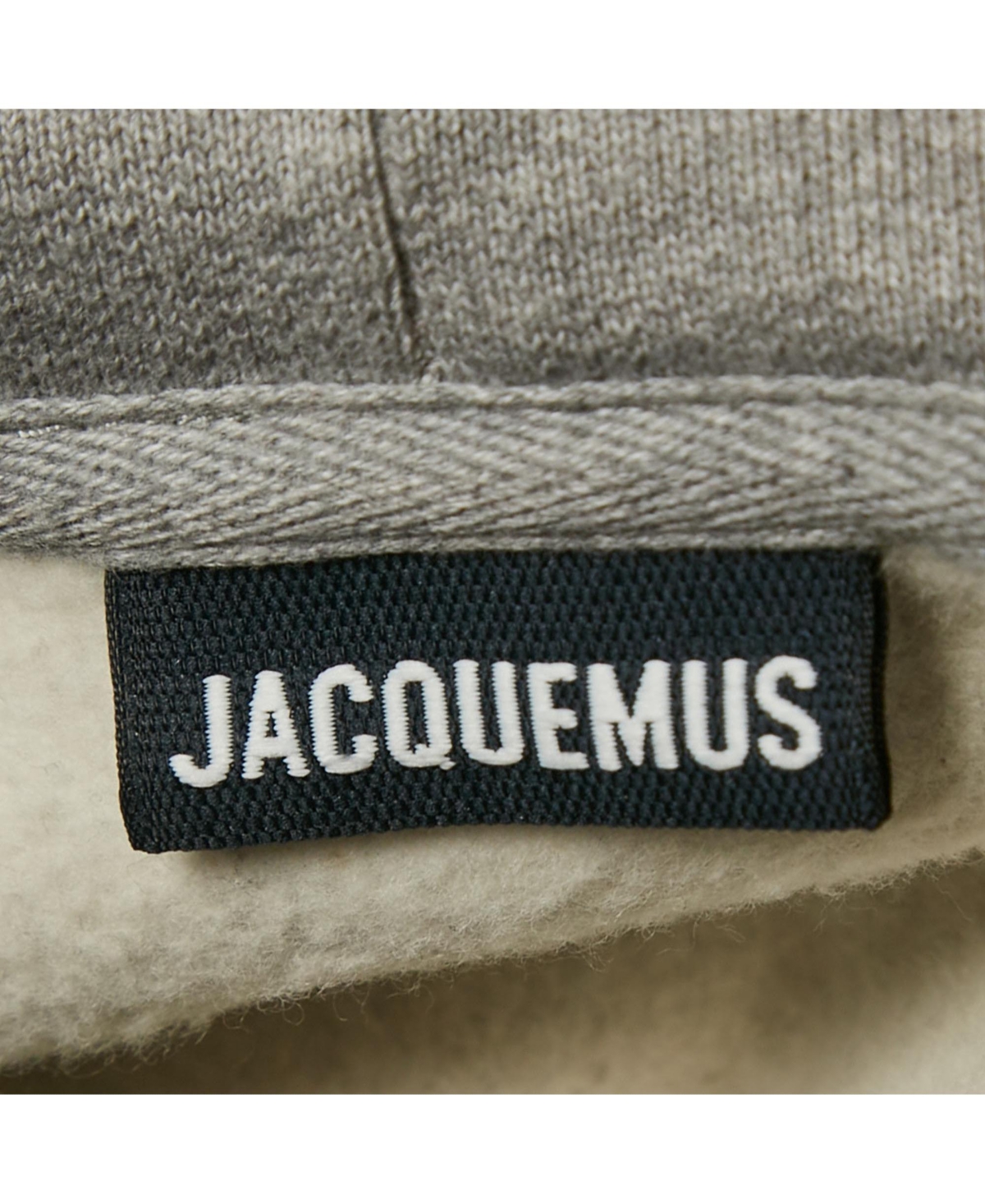 Pre-Owned Jacquemus Women's Grey Logo Print Cotton Hoodie