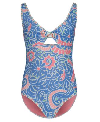 Girls' 7-16 Floral One-Piece Swimsuit