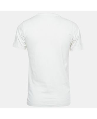 Men's White Logo Embroidered Jersey T-Shirt