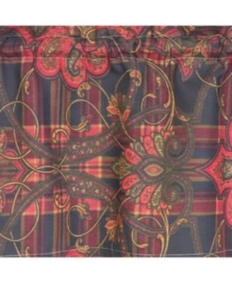 100% Cotton High Quality Espadas Tailored Window Valance with 1.5" Rod Pocket 50" W X 12" L Burgundy