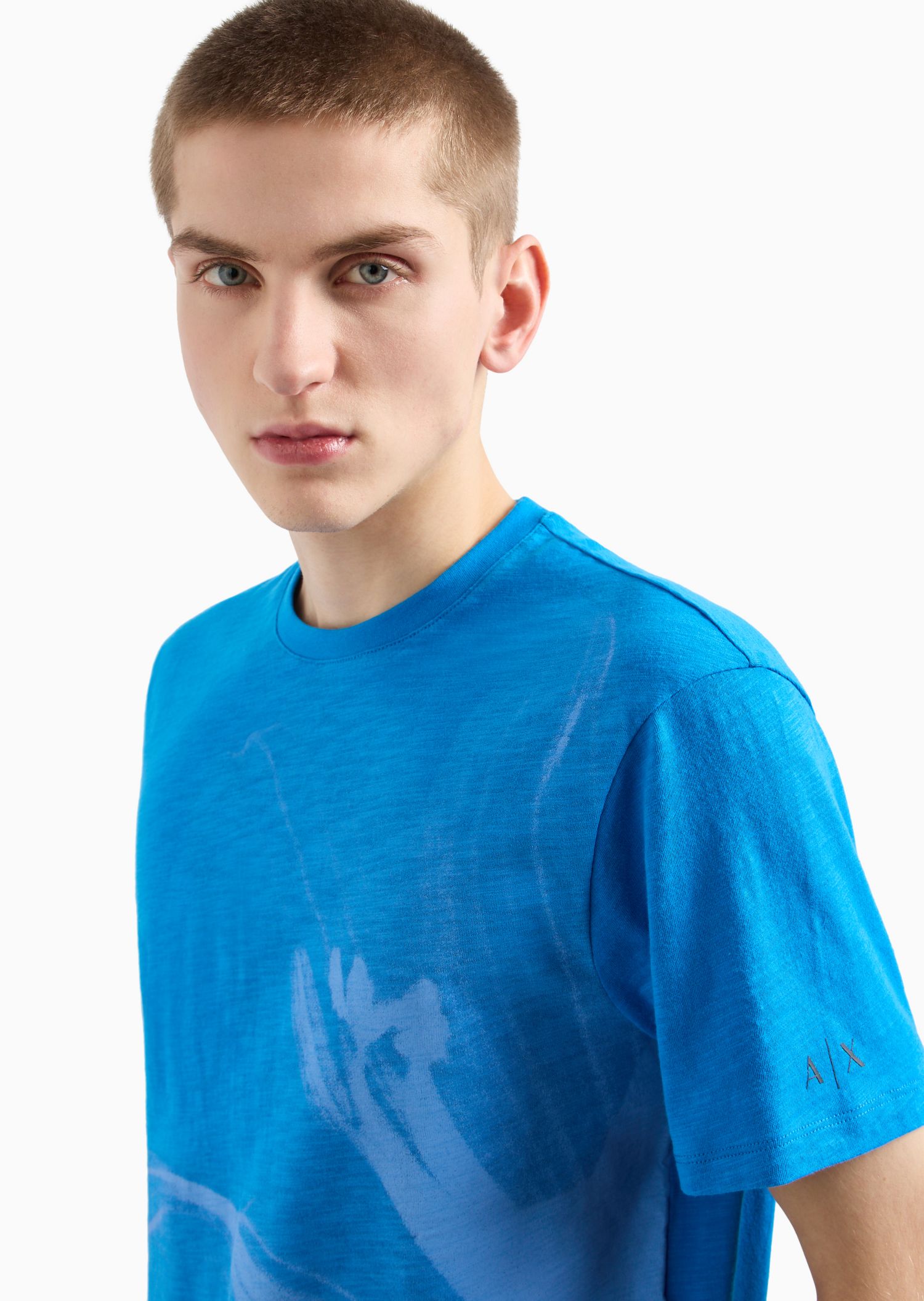 Men's Floral Print Cotton T-Shirt
