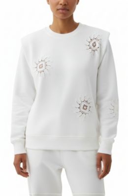 Women's Padded Sun Crochet Sweater