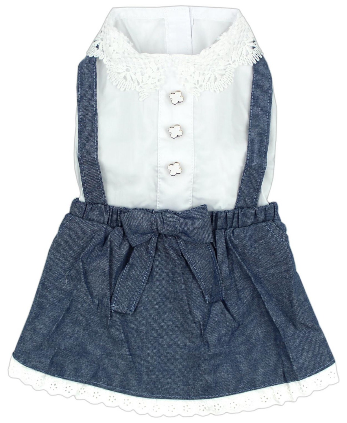 Parisian Pet Dress Chambray Overall
