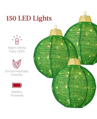 3-Piece Hanging Pop-Up Outdoor Christmas , LED Lights, 8 Light Functions