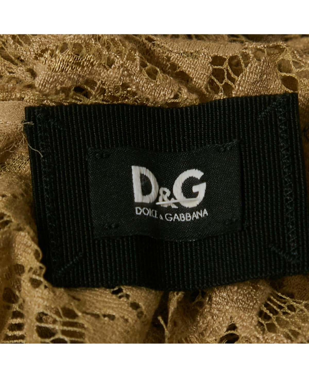 Pre-Owned Dolce & Gabbana Women's Pre-Owned D&g Beige Lace Sleeveless Sheer Top