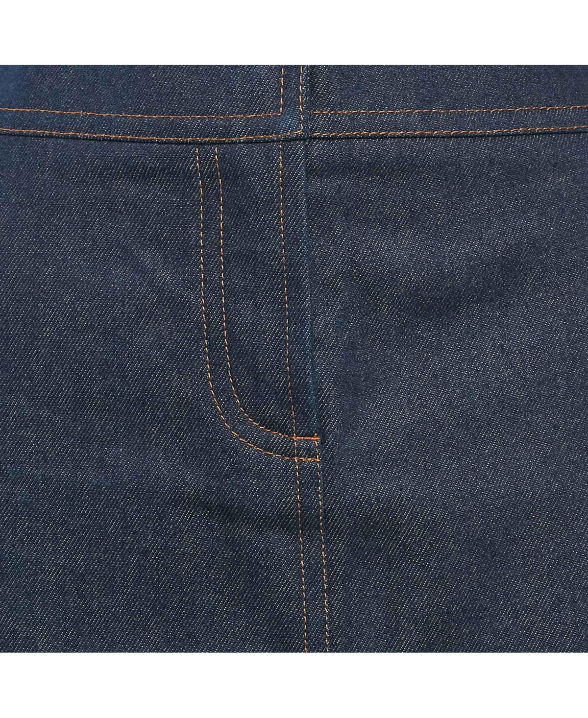 Pre-Owned Chloe Women's Vintage Navy Blue Applique Denim Pencil Skirt