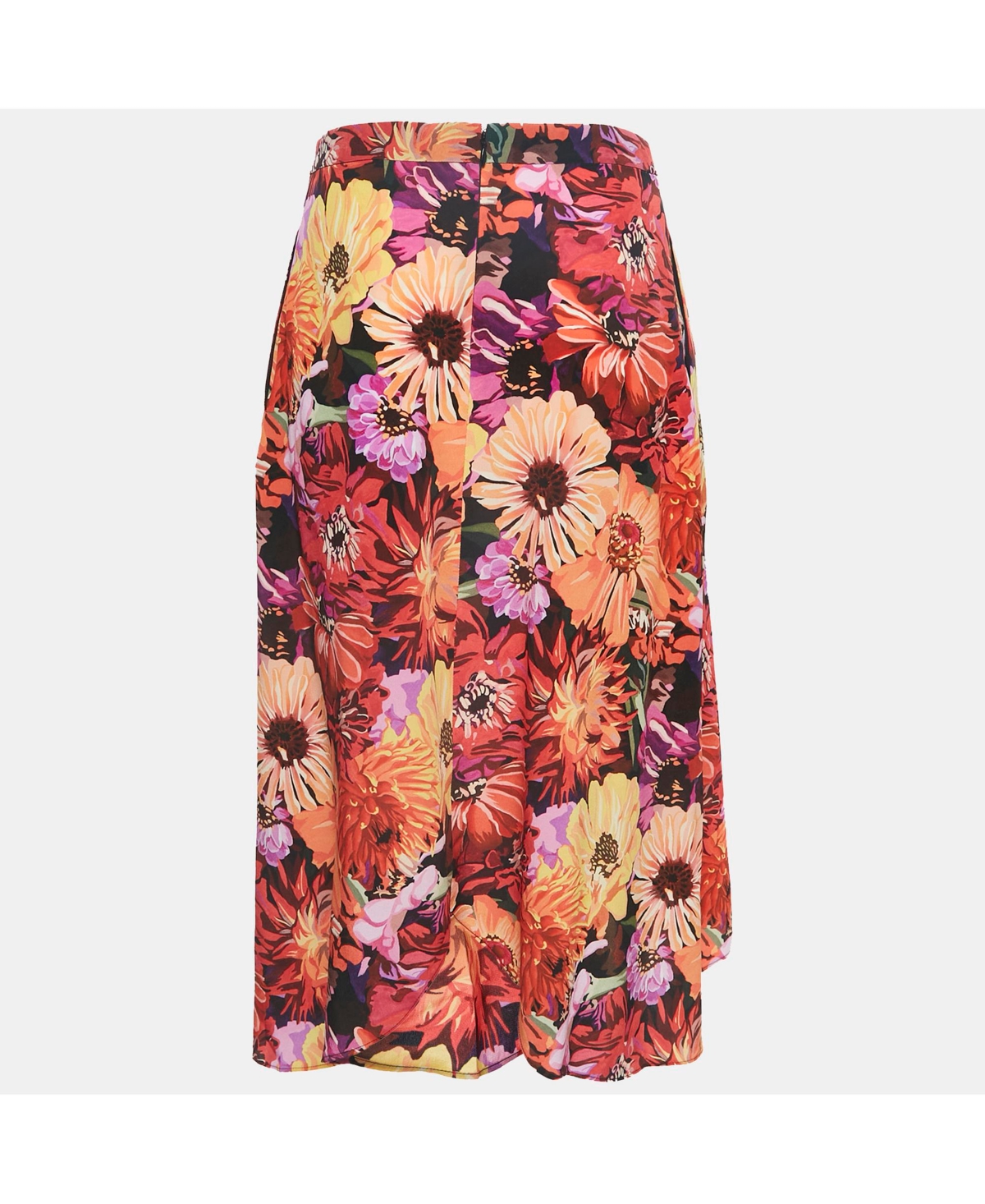 Pre-Owned Stella Mccartney Women's Multicolor Floral Print Silk Midi Skirt