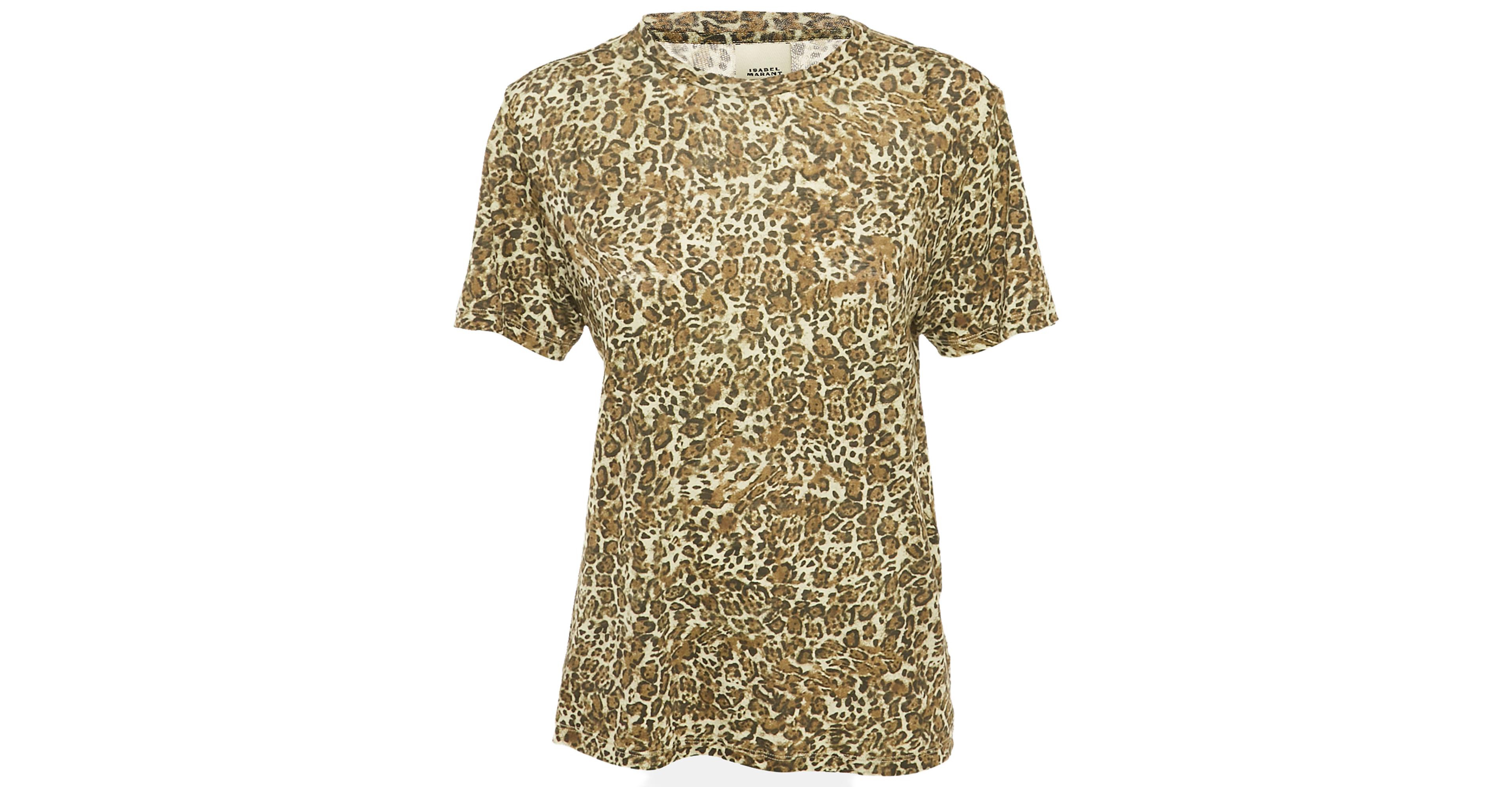 Pre-Owned Isabel Marant Women's Leopard Print Cotton Zewel T-Shirt