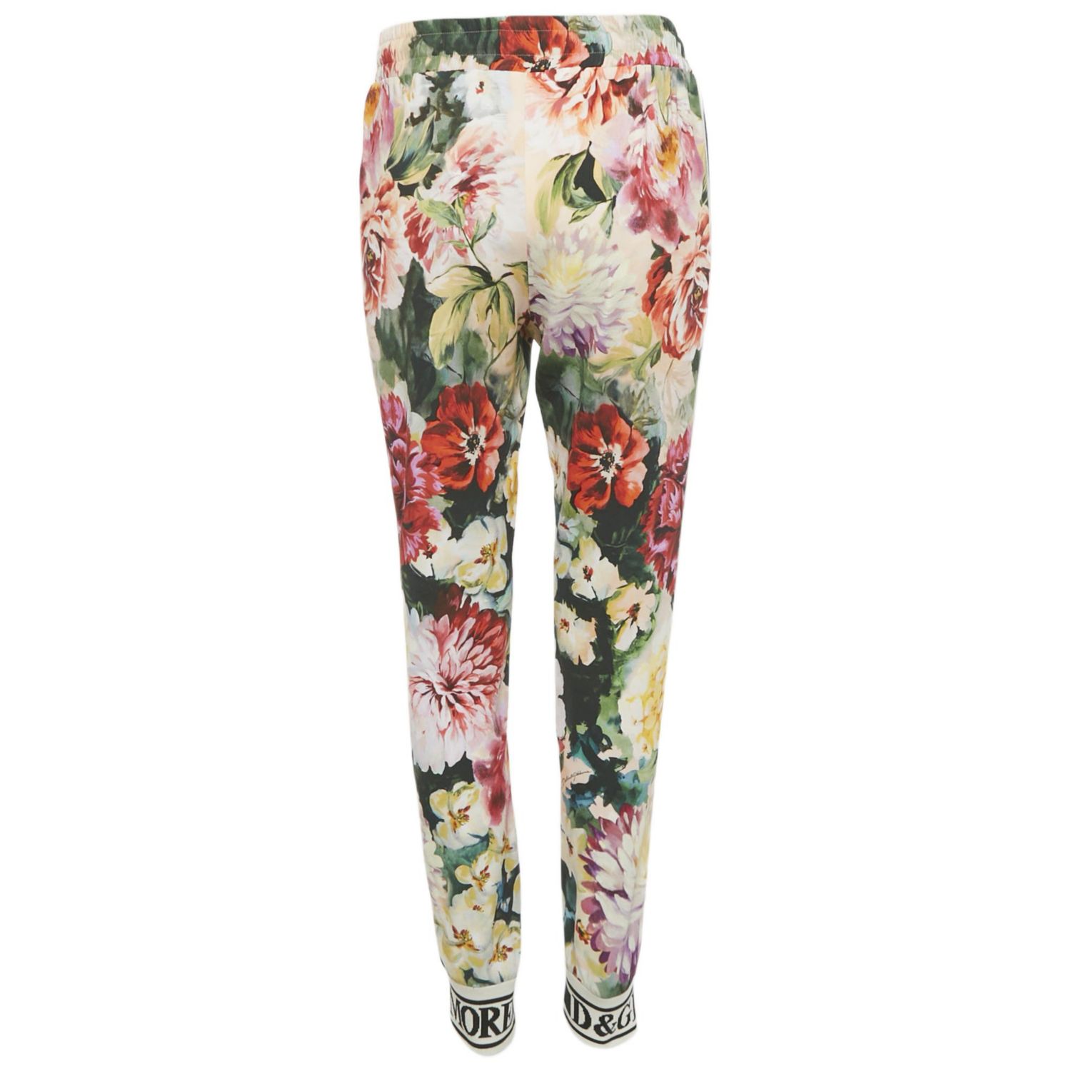 Women's Pre-Owned Dolce and Gabbana Multicolor Floral Print Crepe La Modaandeacute Bellezza Pants