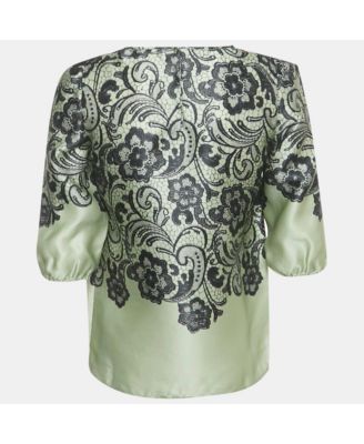 Women's Floral Print Organza Top